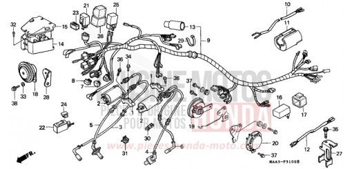 IMPIANTO ELETTRICO (VT1100C) VT1100CS di 1995